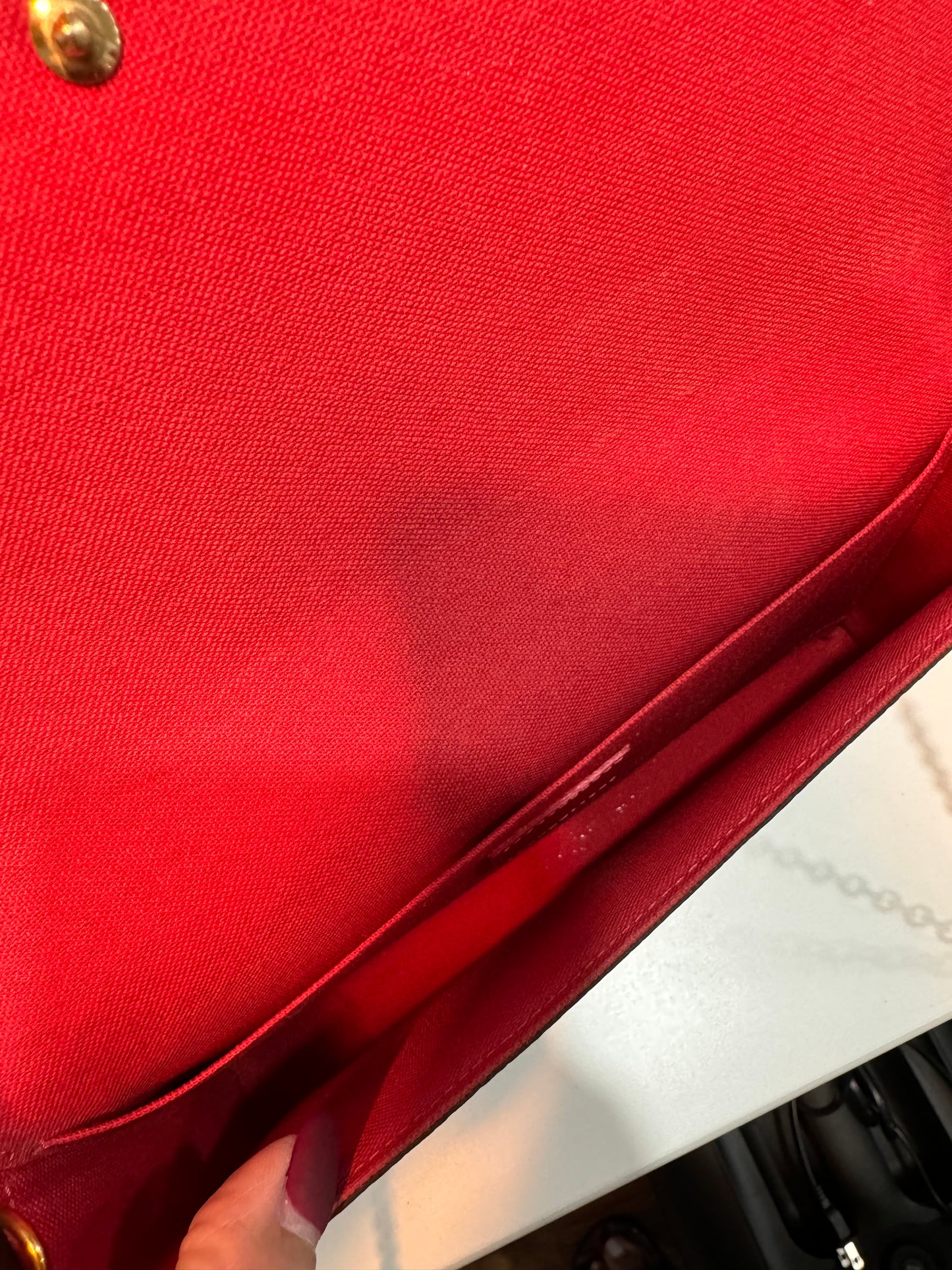 LOUIS VUITTON LIMITED EDITION WORLD TOUR FELICIE POCHETTE IN MONOGRAM CANVAS.
