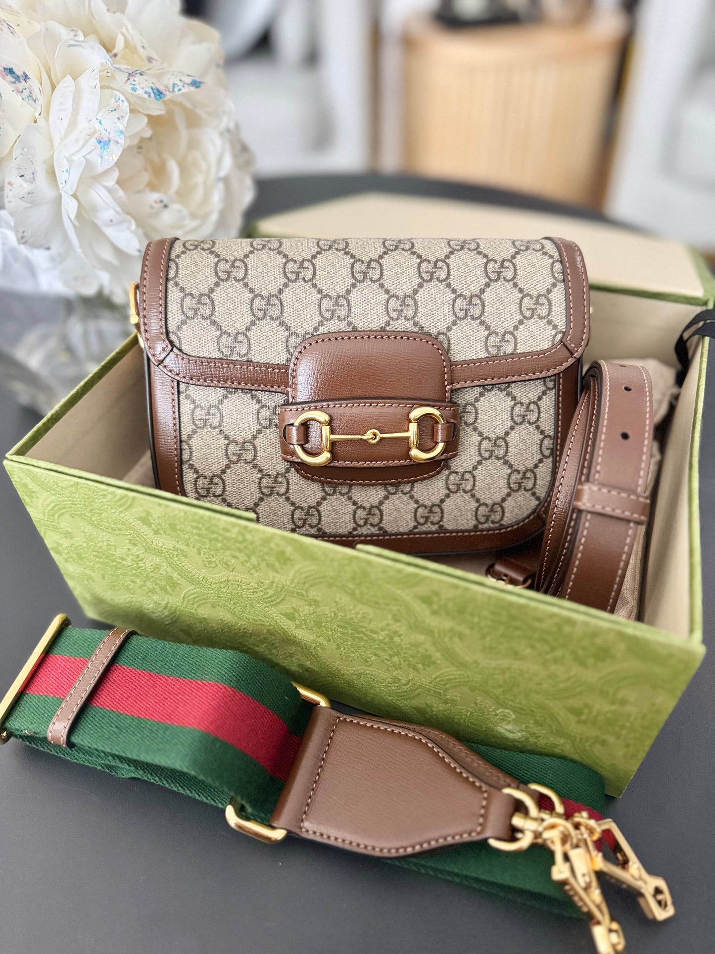 GUCCI HORSEBIT 1955 SMALL CROSSBIDY BAG