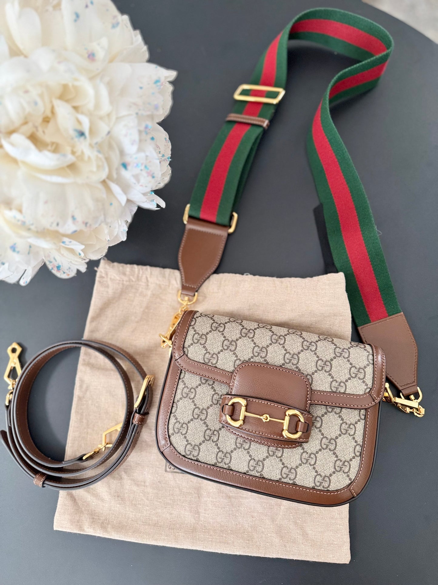 GUCCI HORSEBIT 1955 SMALL CROSSBIDY BAG
