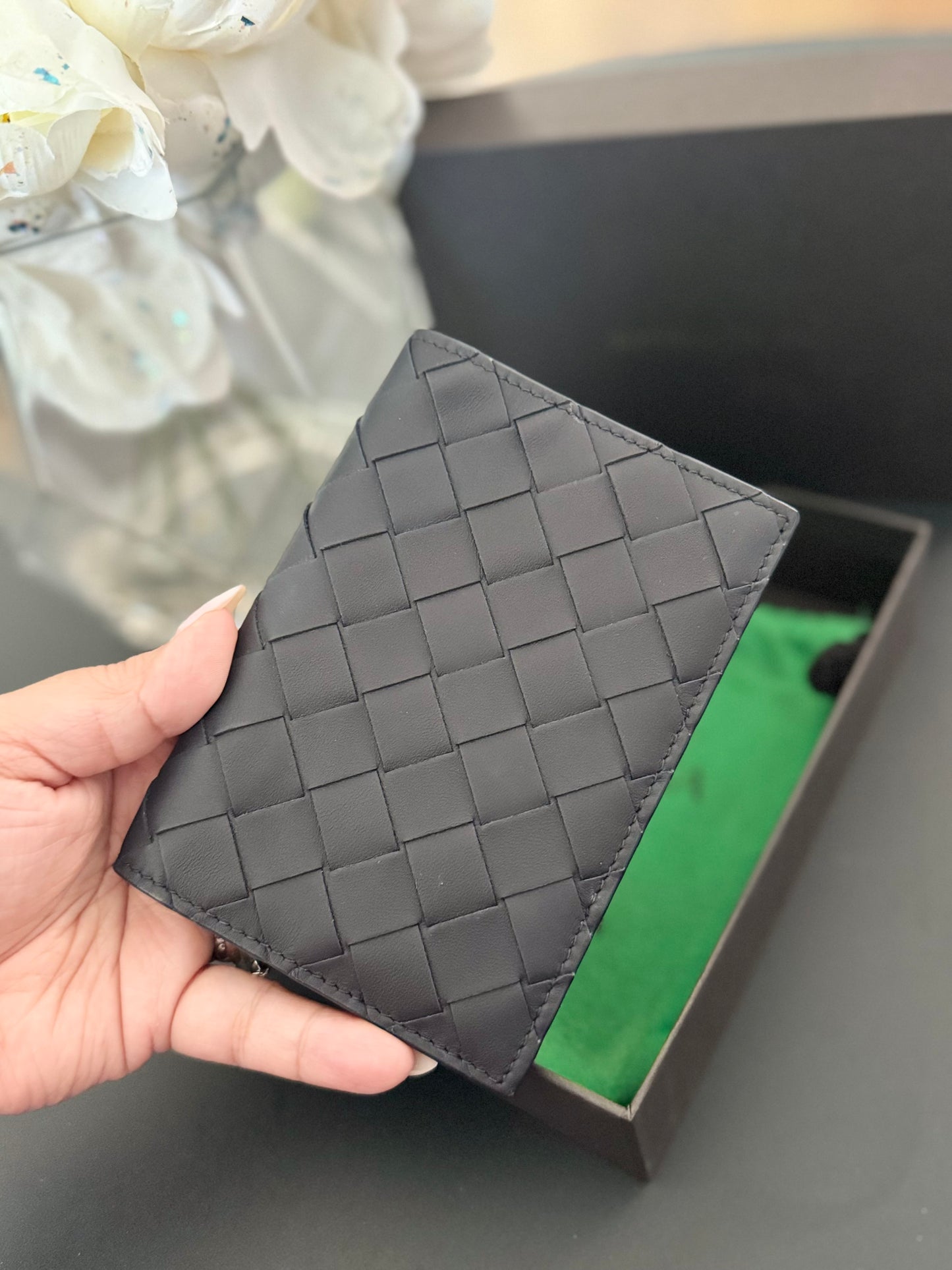 Bottega Veneta Intrecciato Passport Case