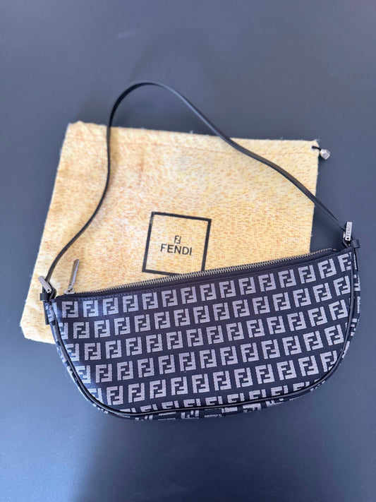 Fendi Zucca Boat Pochette Shoulder Bag
