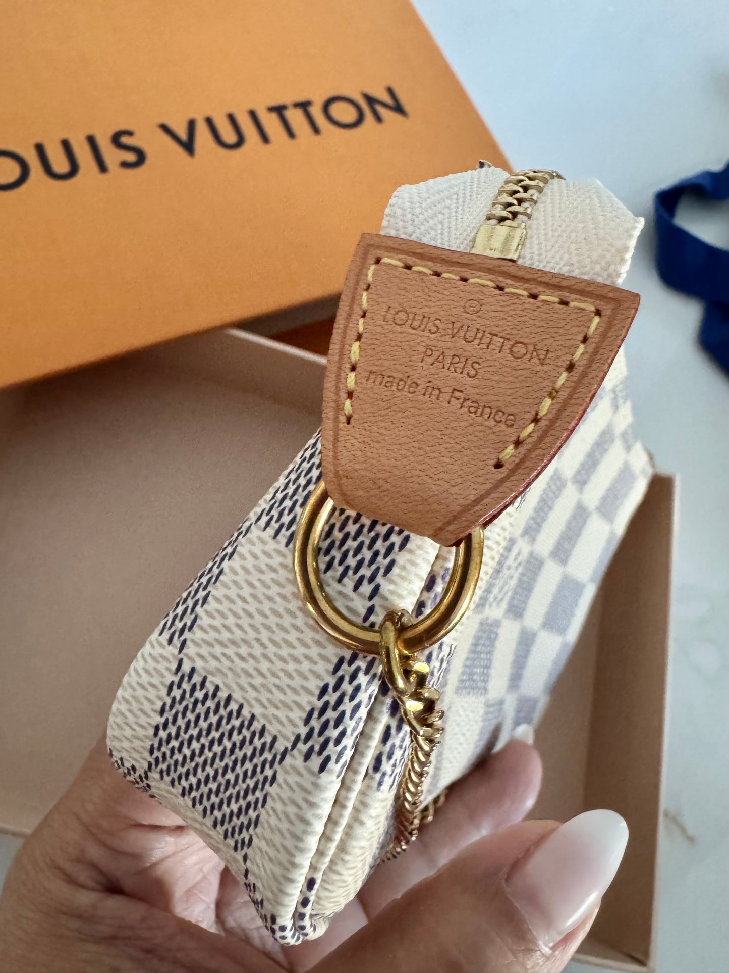 LOUIS VUITTON MINI POCHETTE IN DAMIER AZUR