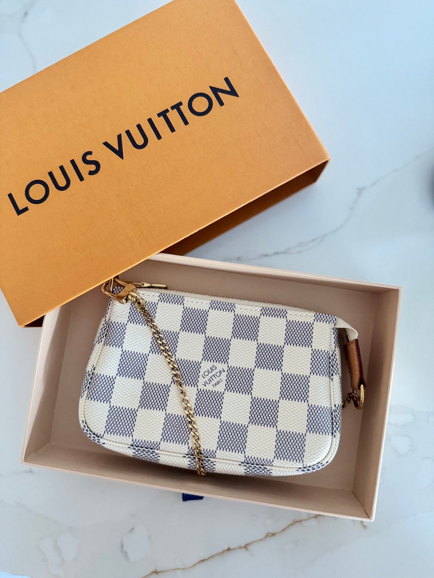 LOUIS VUITTON MINI POCHETTE IN DAMIER AZUR