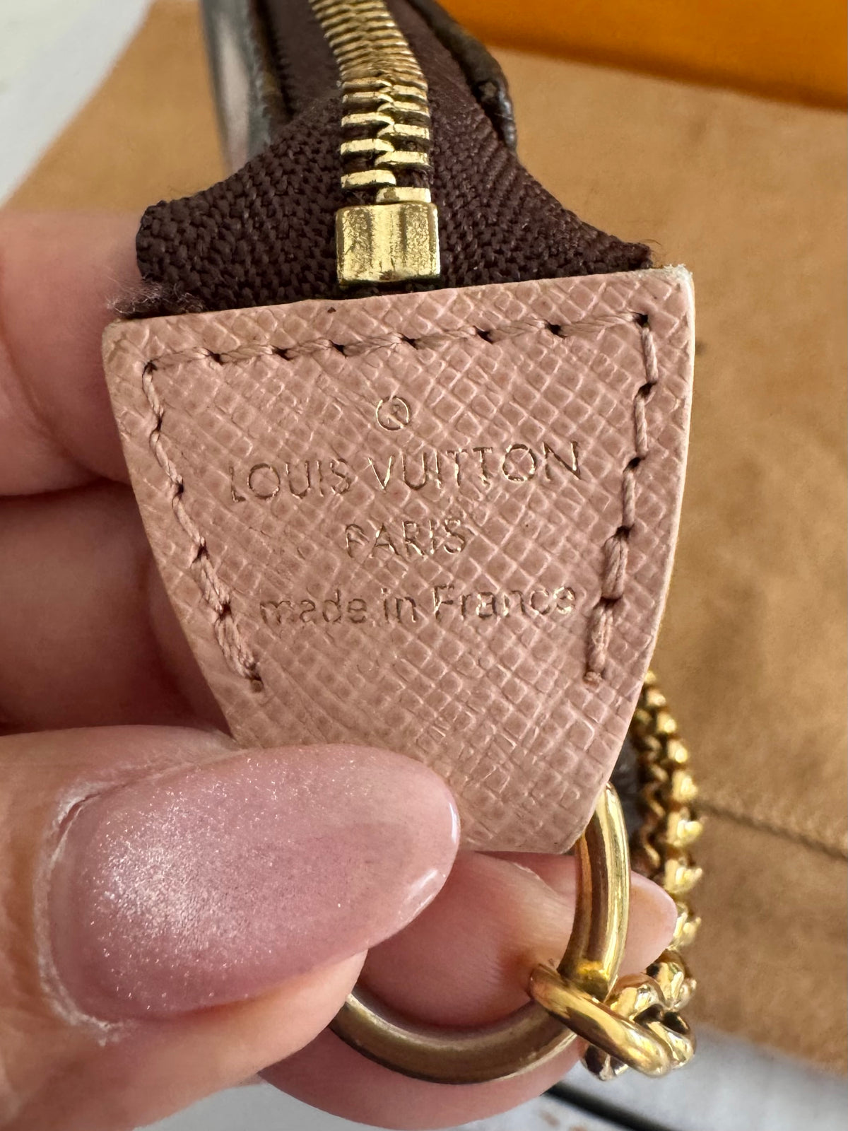 Limited Edition Louis Vuitton Monogram Canvas '1 Rue Scribe, Paris' Mini Pochette Accessories Bag