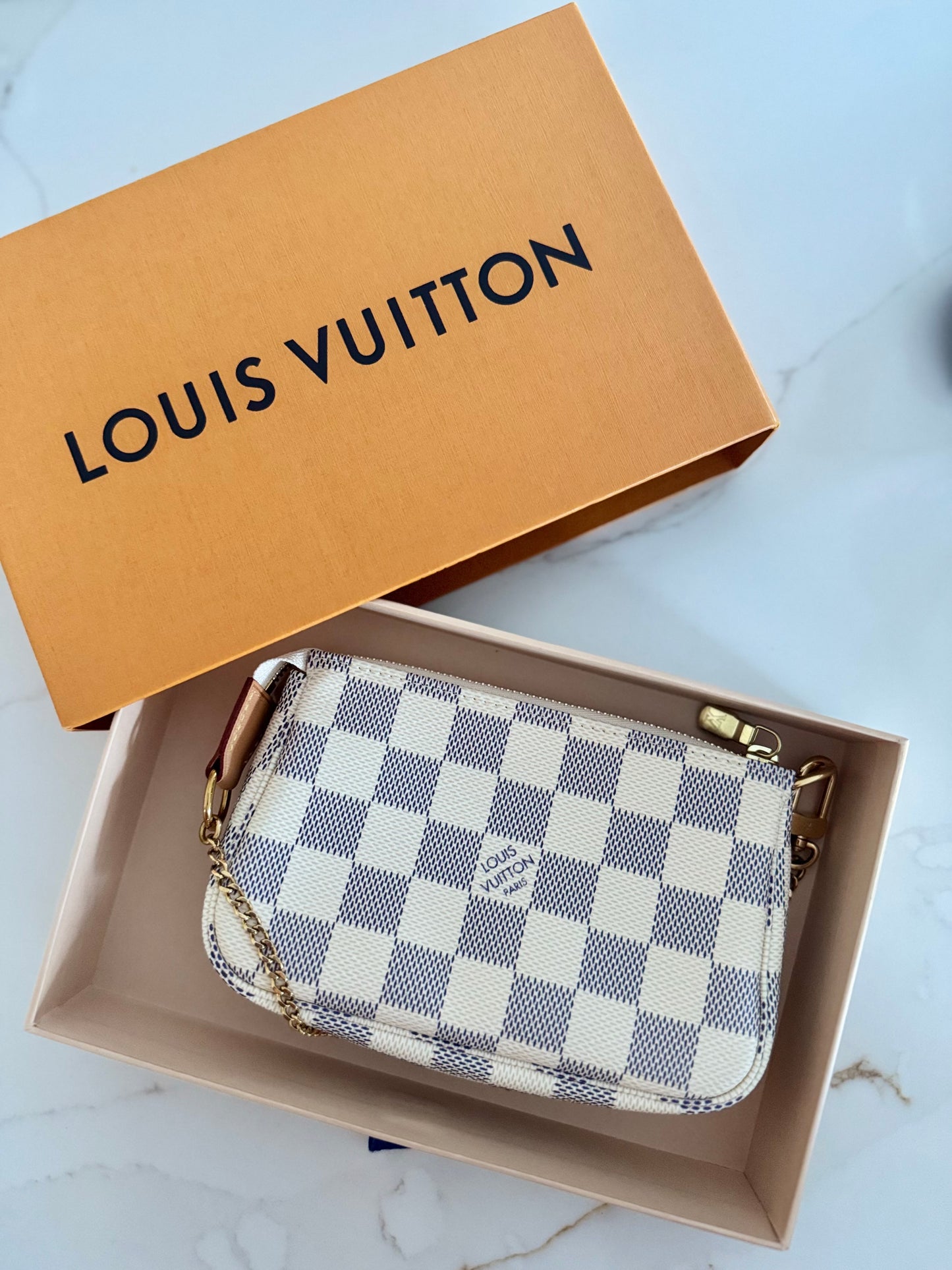 LOUIS VUITTON MINI POCHETTE IN DAMIER AZUR