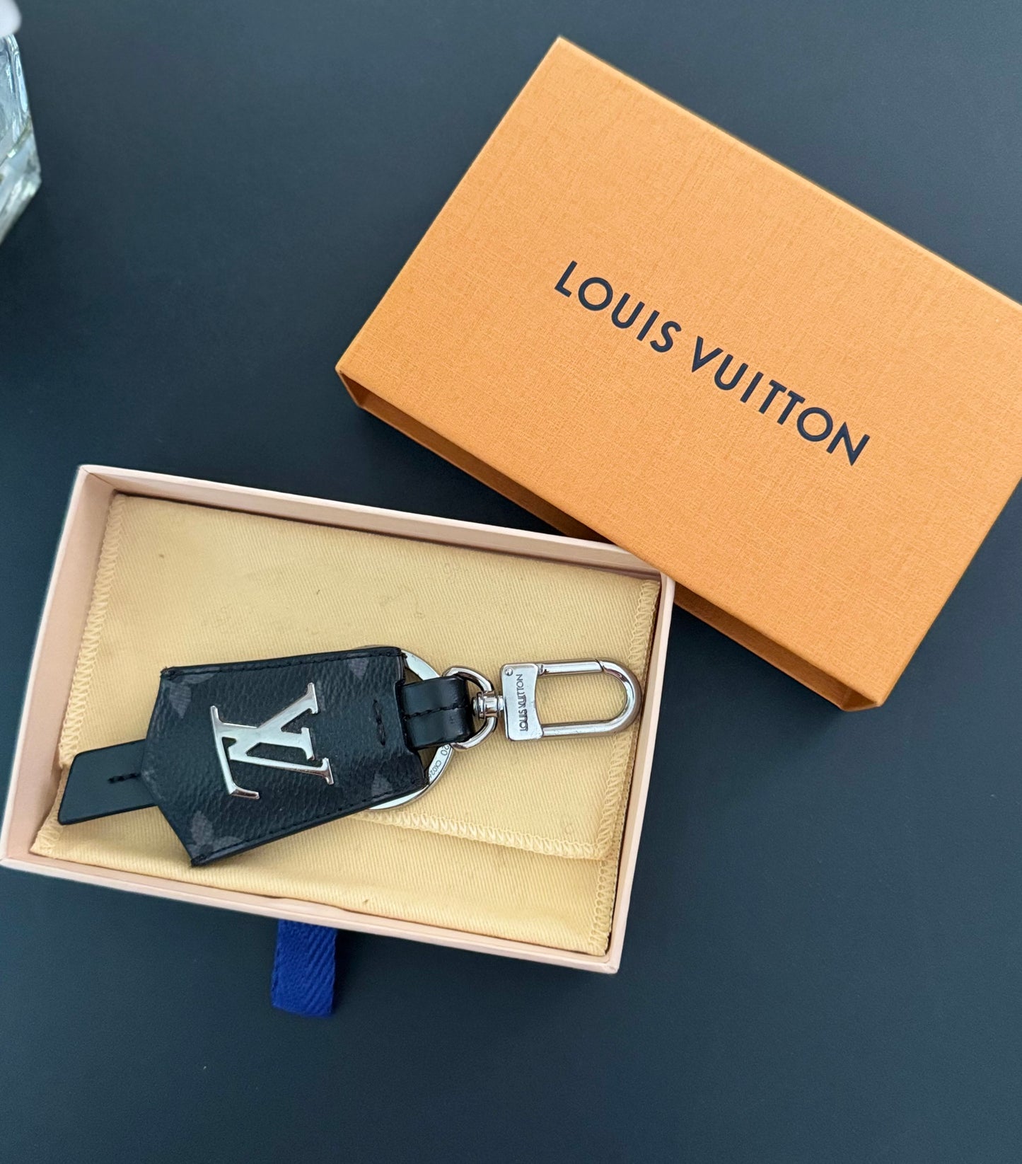 Louis Vuitton Monogram Eclipse Clochette Bag Charm Key Holder