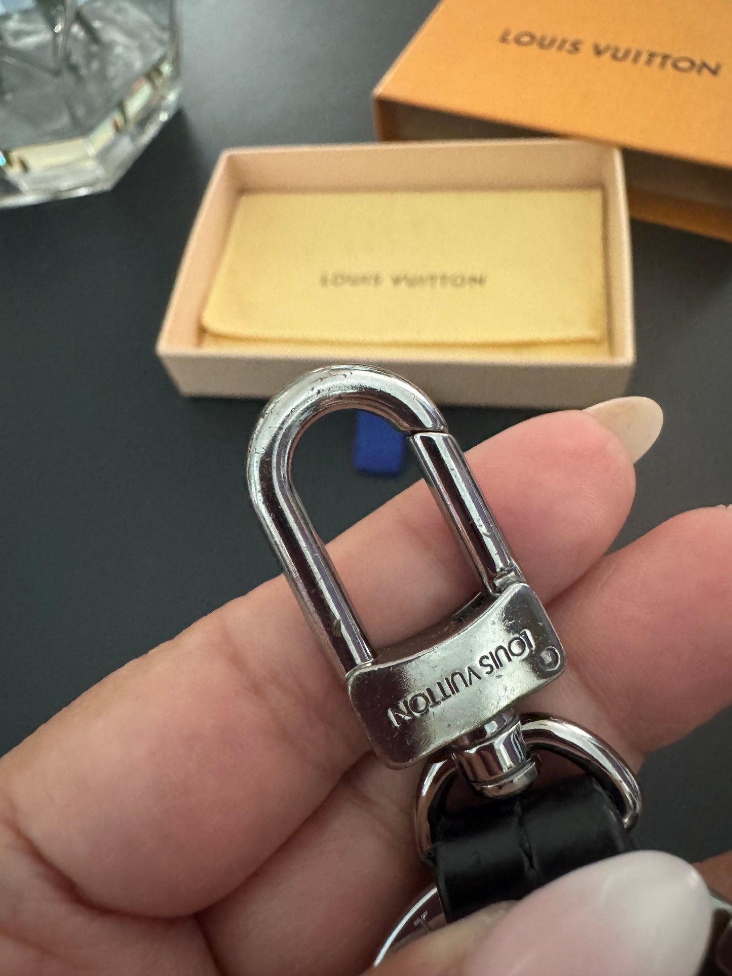 Louis Vuitton Monogram Eclipse Clochette Bag Charm Key Holder
