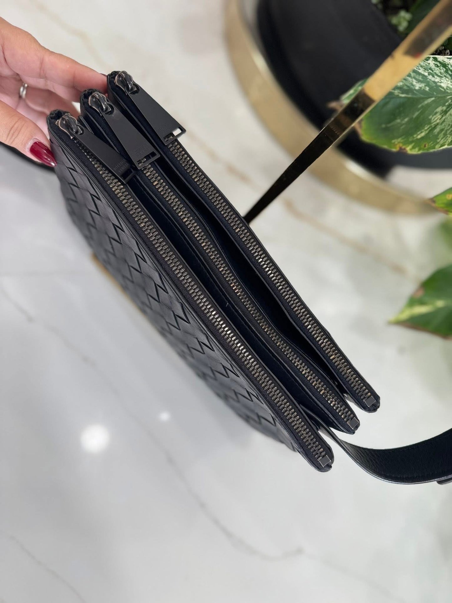 Bottega Veneta Intrecciato Modular Trio Zip Crossbody Bag