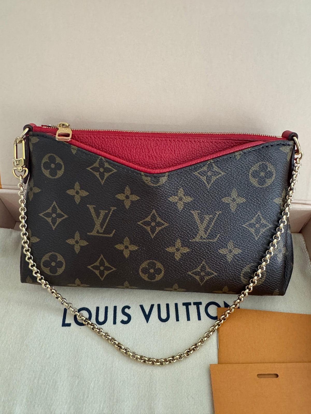 Louis Vuitton Pallas Clutch Crossbody Bag