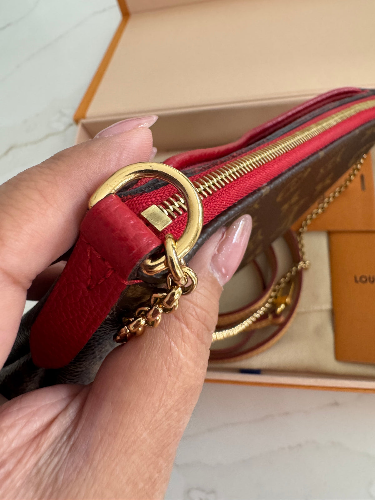 Louis Vuitton Pallas Clutch Crossbody Bag