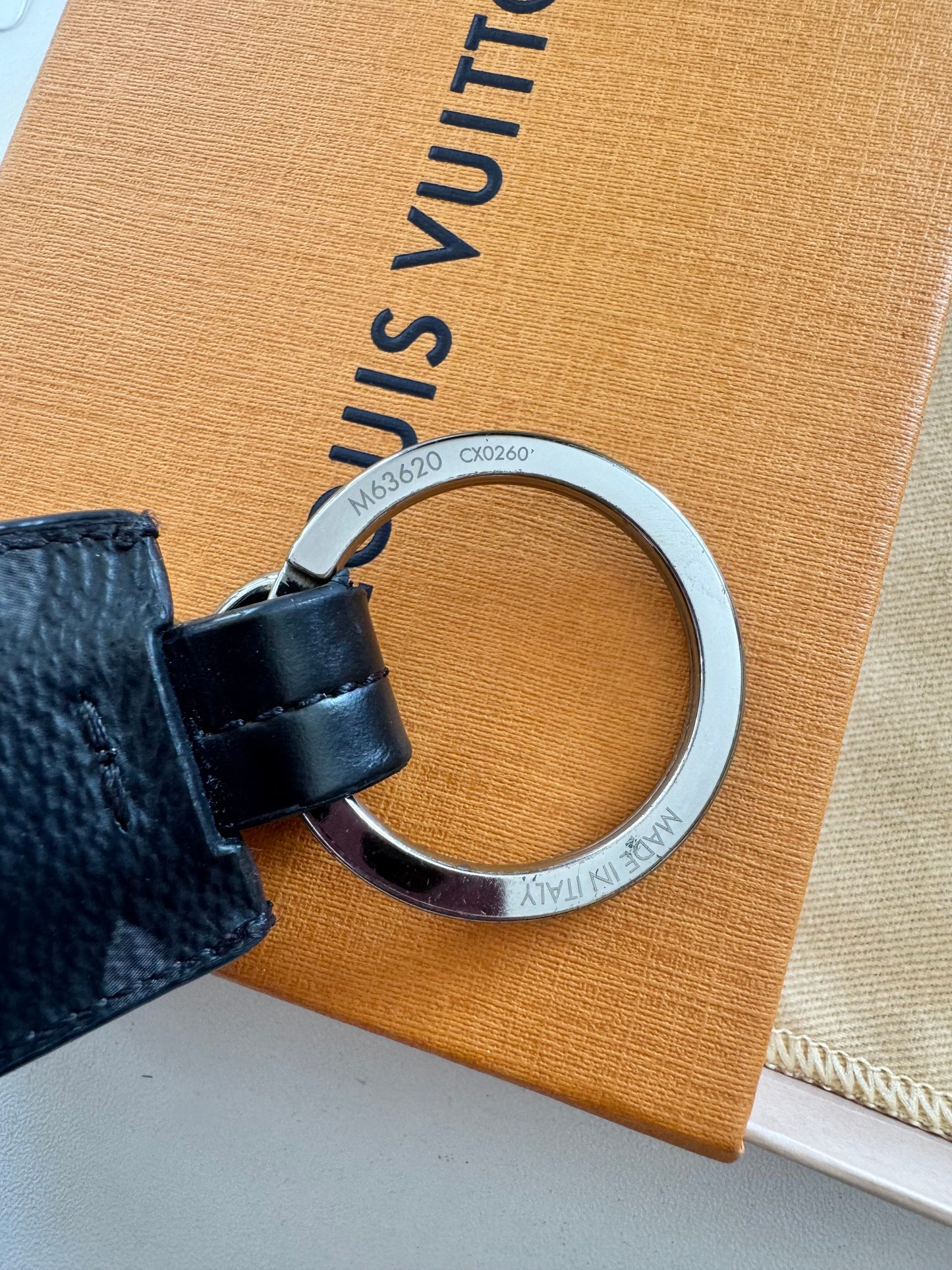 Louis Vuitton Monogram Eclipse Clochette Bag Charm Key Holder