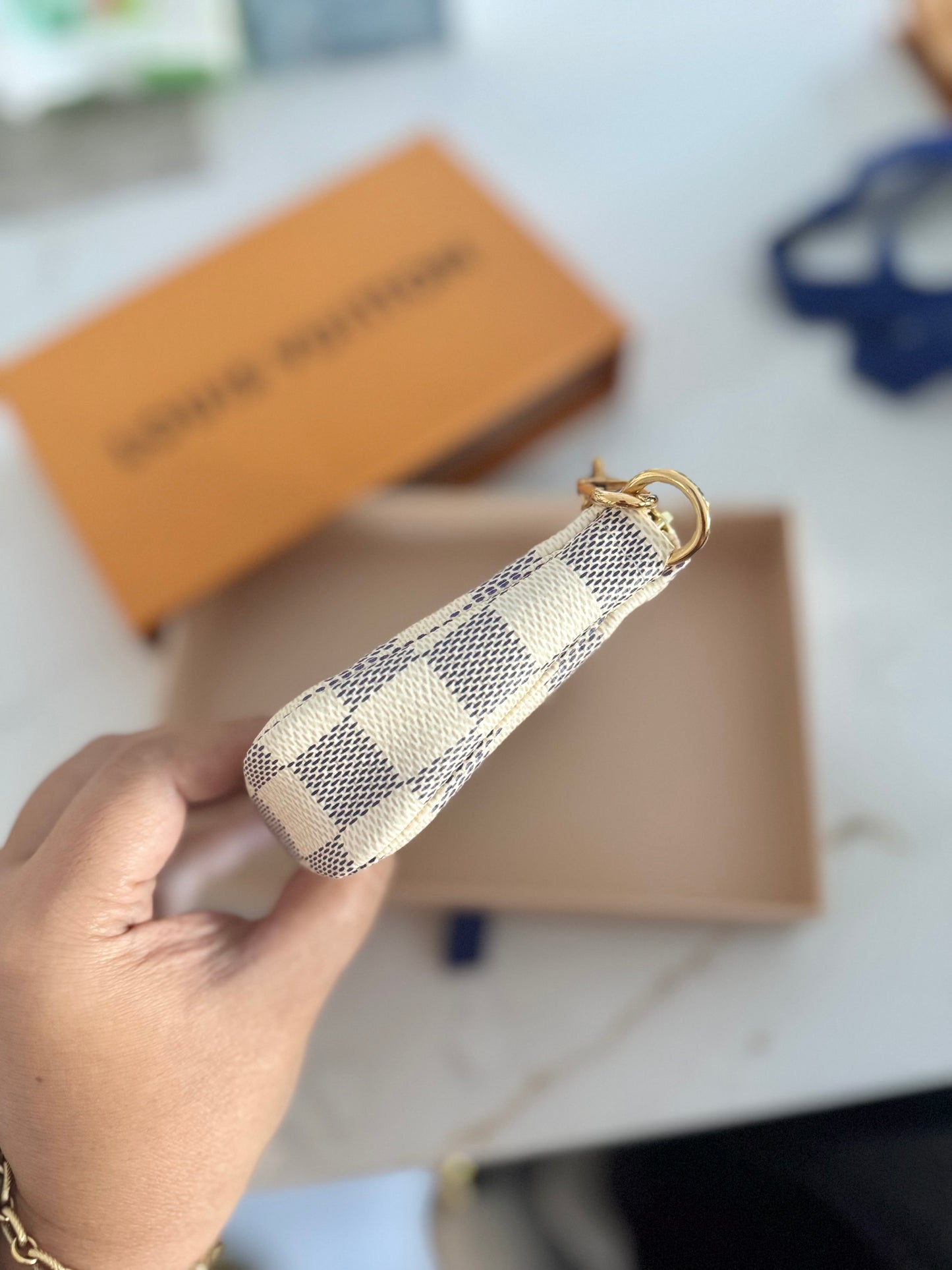 LOUIS VUITTON MINI POCHETTE IN DAMIER AZUR