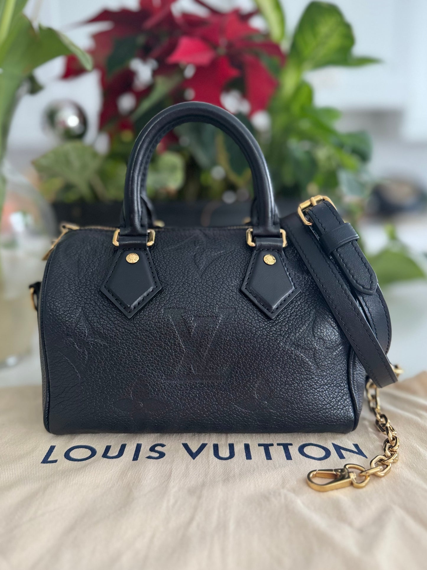 LOUIS VUITTON MONOGRAM EMPREINTE SPEEDY 20 BANDOULIERE