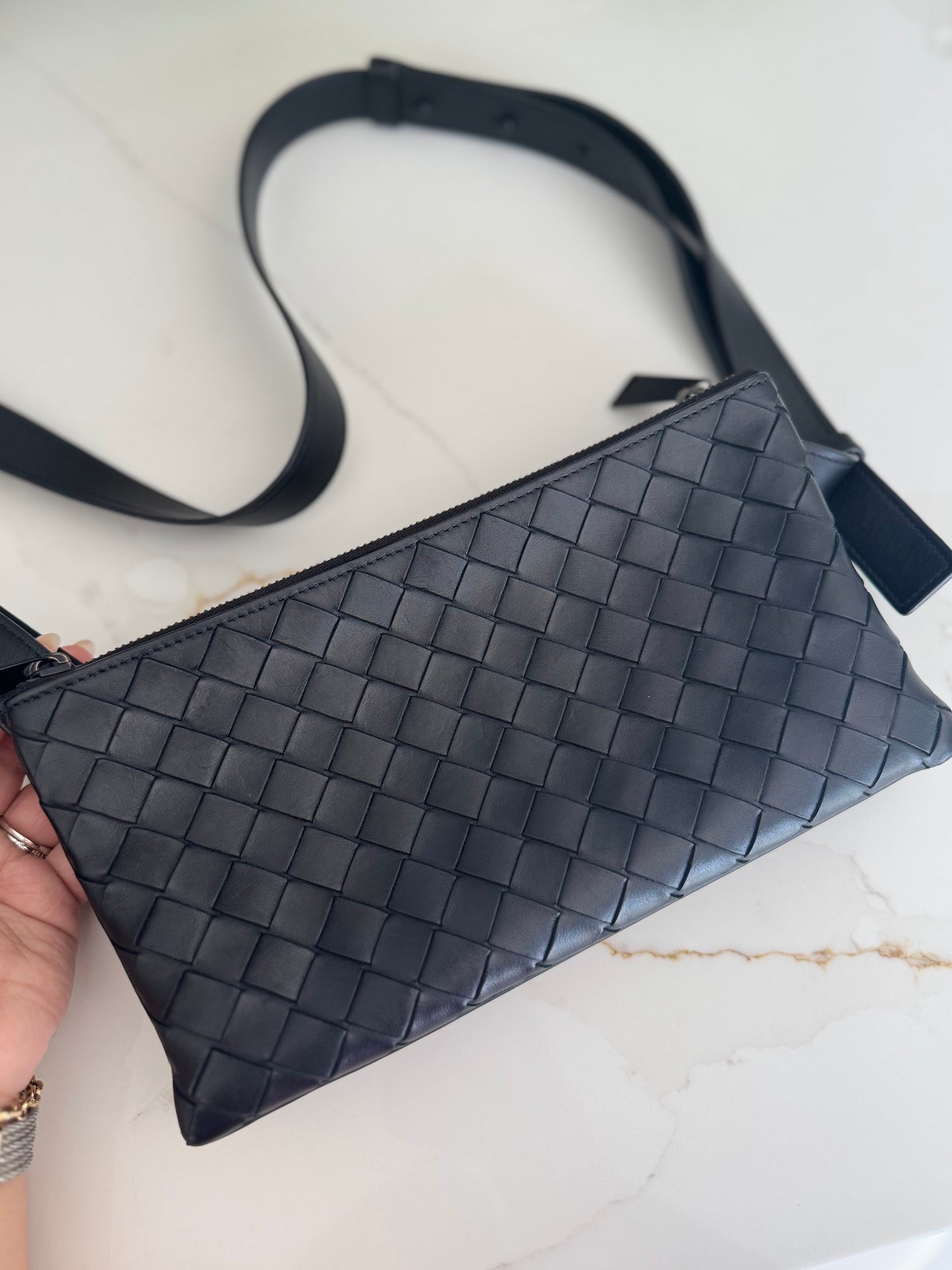 Bottega Veneta Intrecciato Modular Trio Zip Crossbody Bag