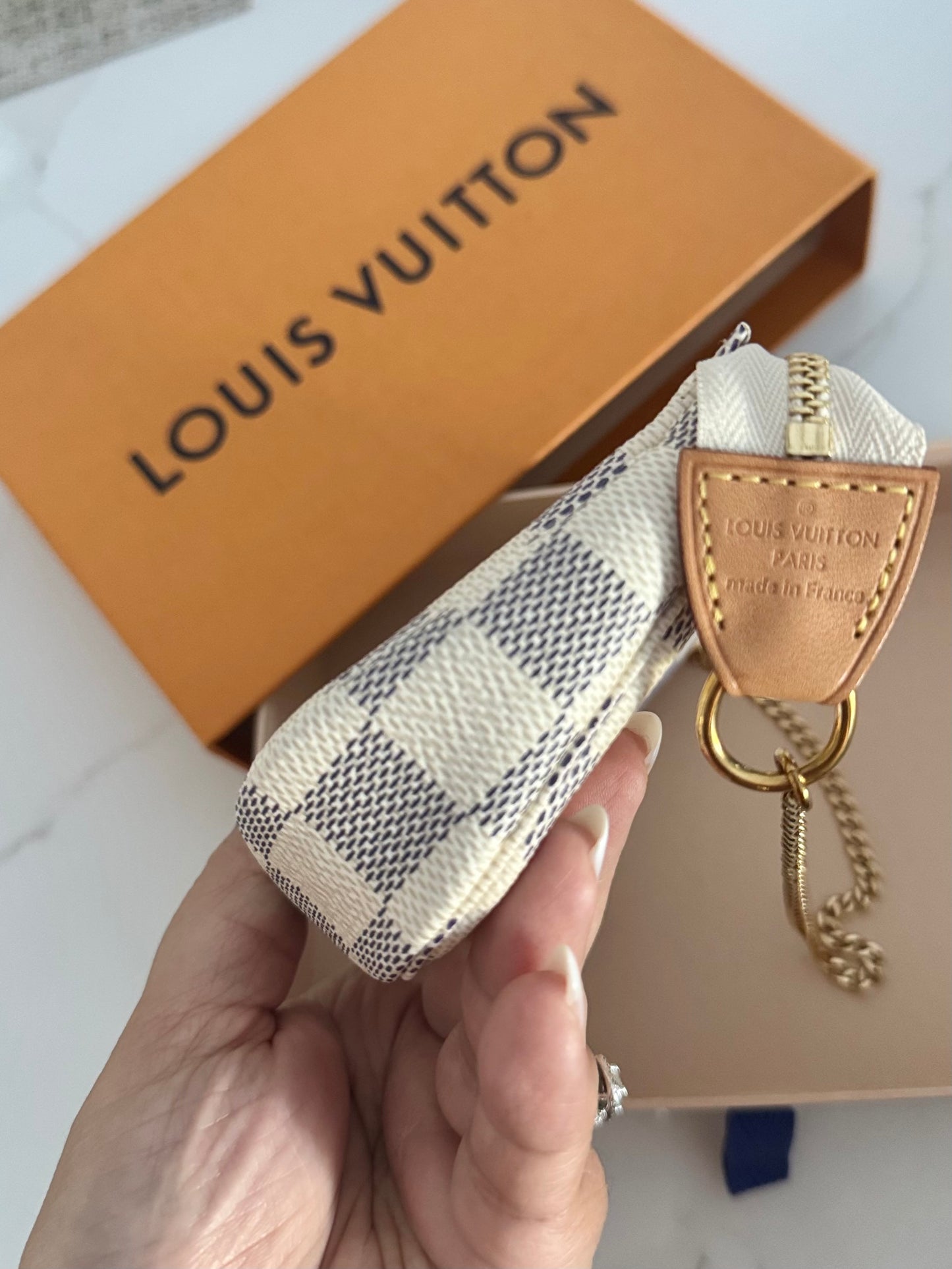 LOUIS VUITTON MINI POCHETTE IN DAMIER AZUR