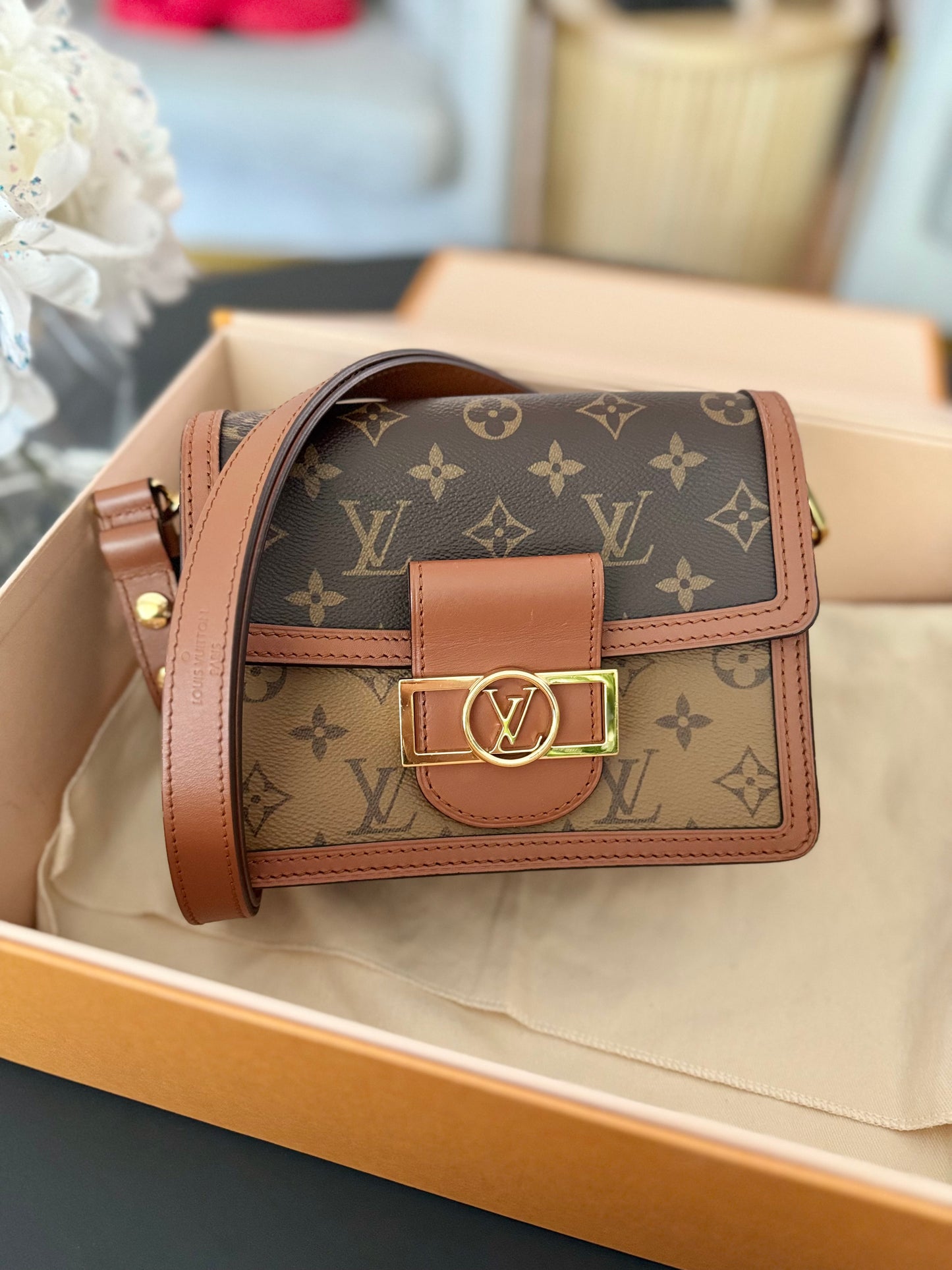 LOUIS VUITTON MINI DAUPHINE CROSSBODY / SHOULDER Bag