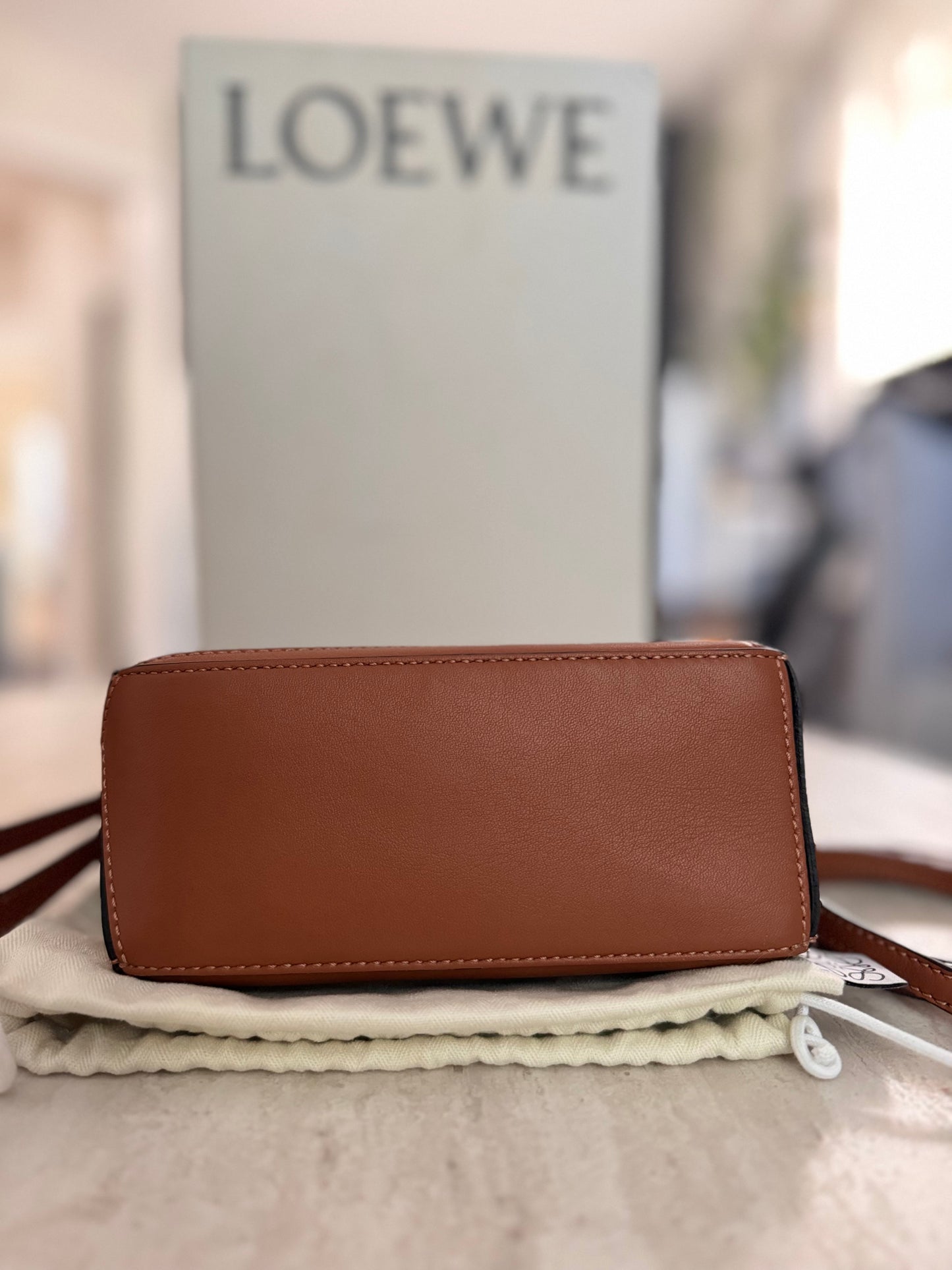 LOEWE MINI PUZZLE IN TAN COLOUR