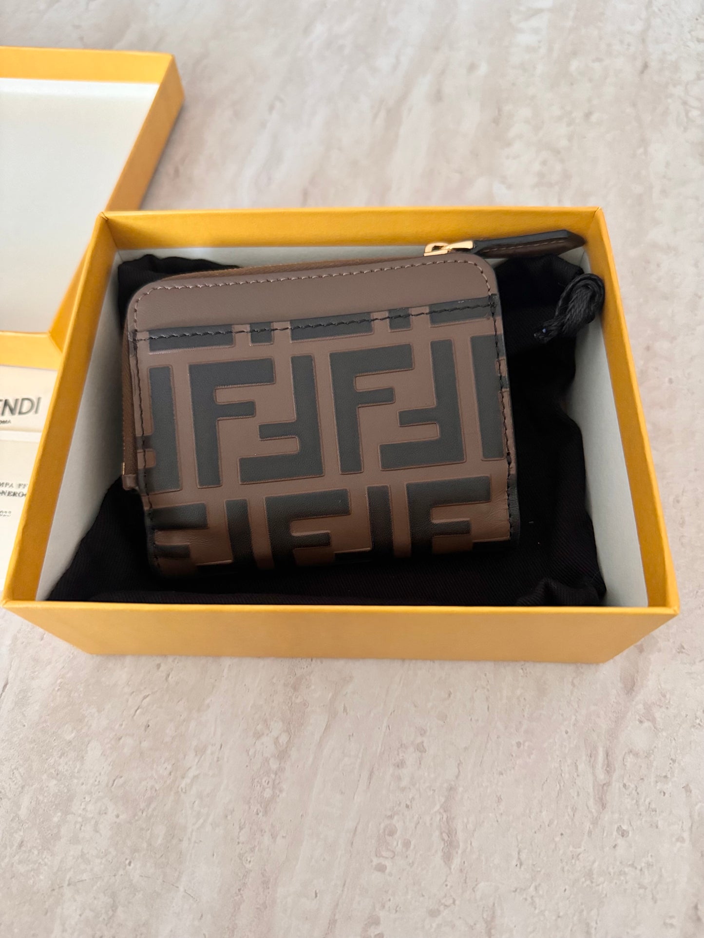 FENDI Diamond Monogram Compact Wallet