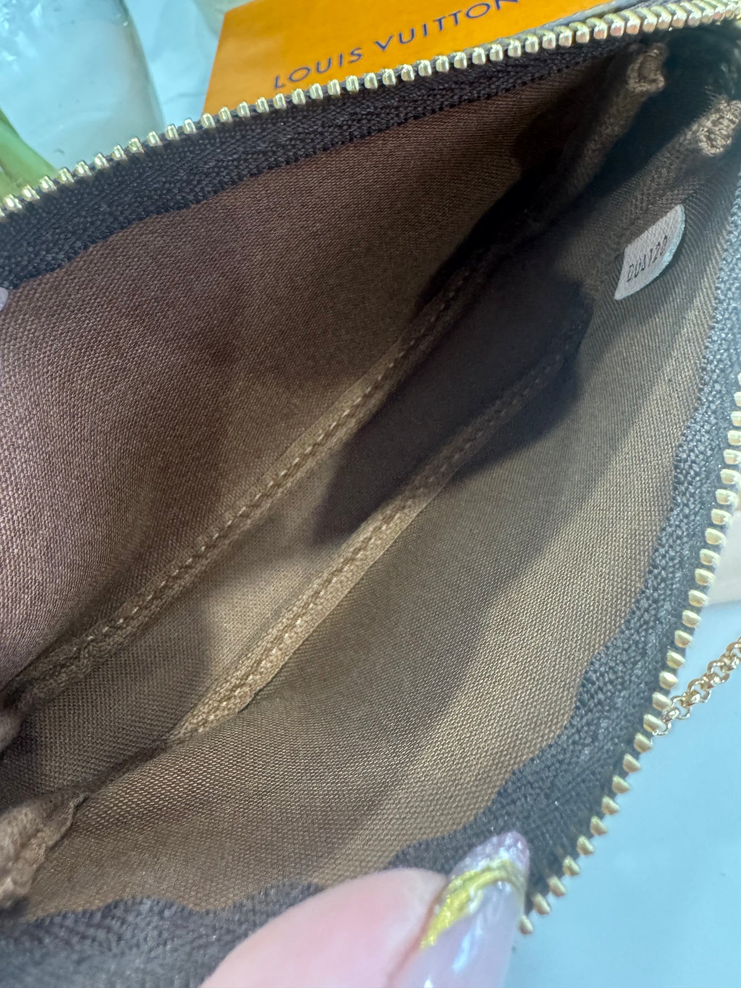 LOUIS VUITTON Limited Edition Monogram Canvas '1 Rue Scribe, Paris' Mini Pochette Accessories Bag