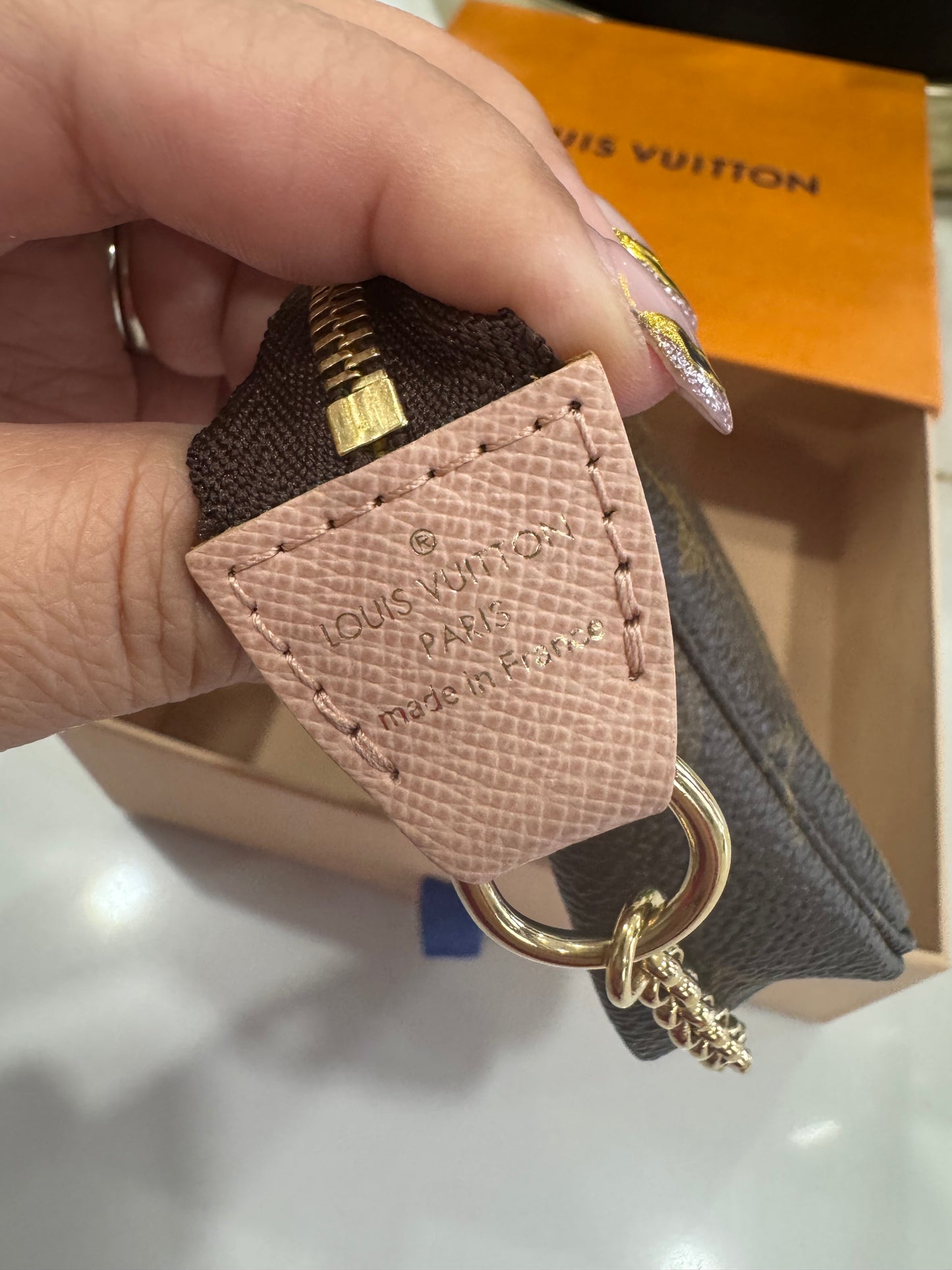 LOUIS VUITTON Limited Edition Monogram Canvas '1 Rue Scribe, Paris' Mini Pochette Accessories Bag