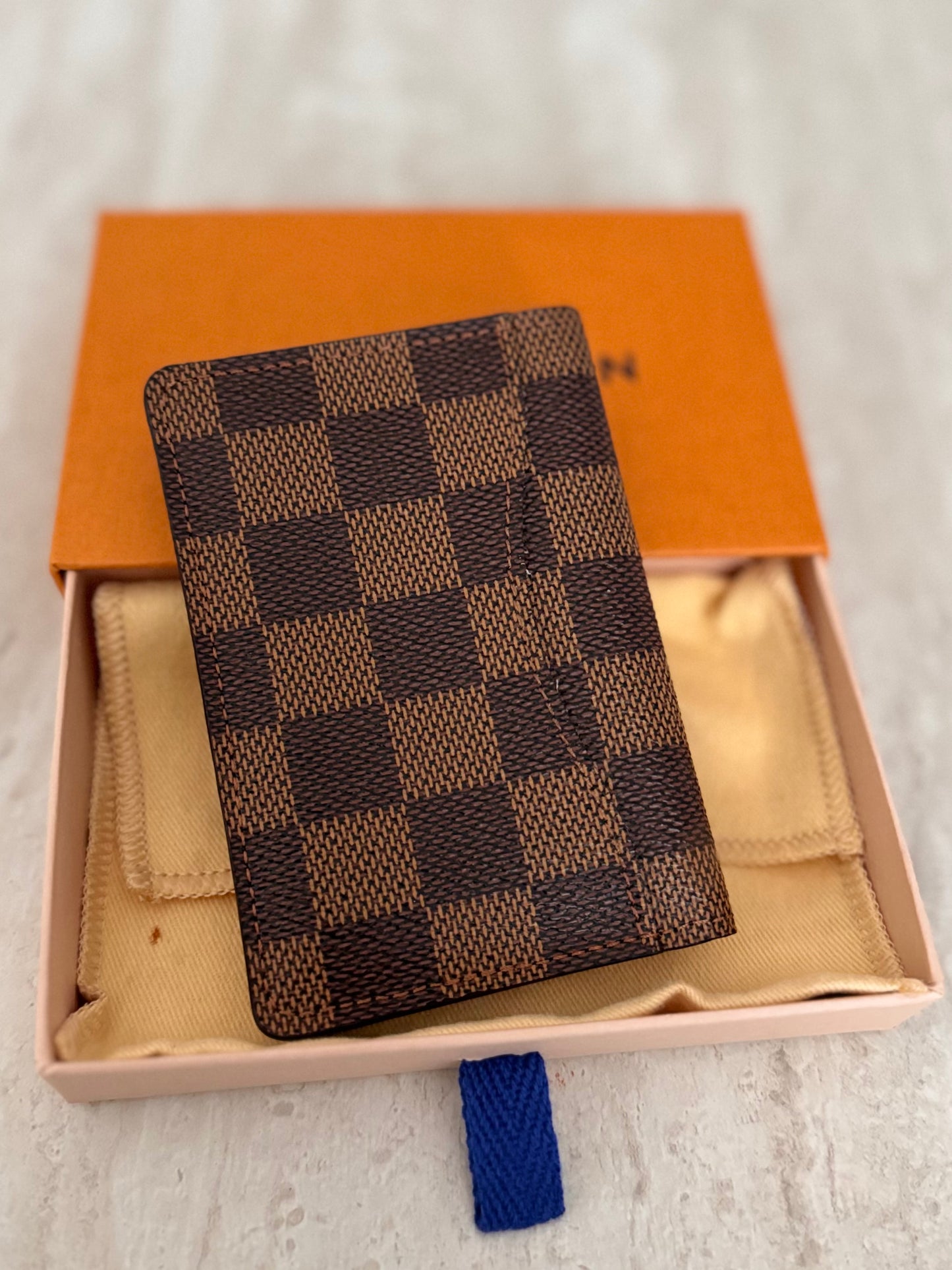 LOUIS VUITTON POCKET ORGANIZER IN DAMIER EBENE