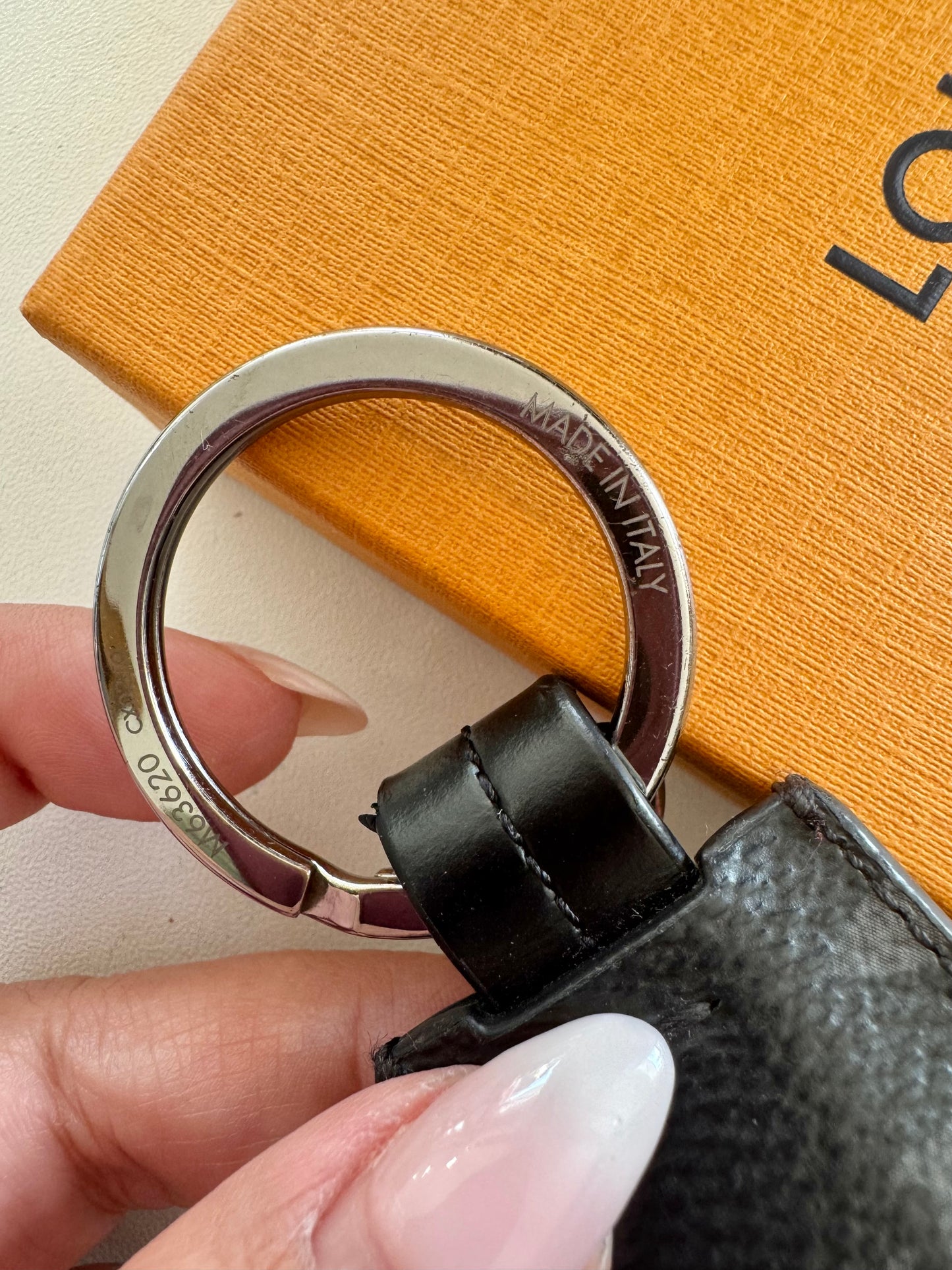 Louis Vuitton Monogram Eclipse Clochette Bag Charm Key Holder