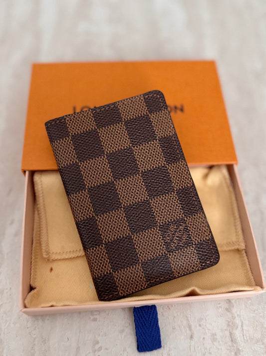 LOUIS VUITTON POCKET ORGANIZER IN DAMIER EBENE