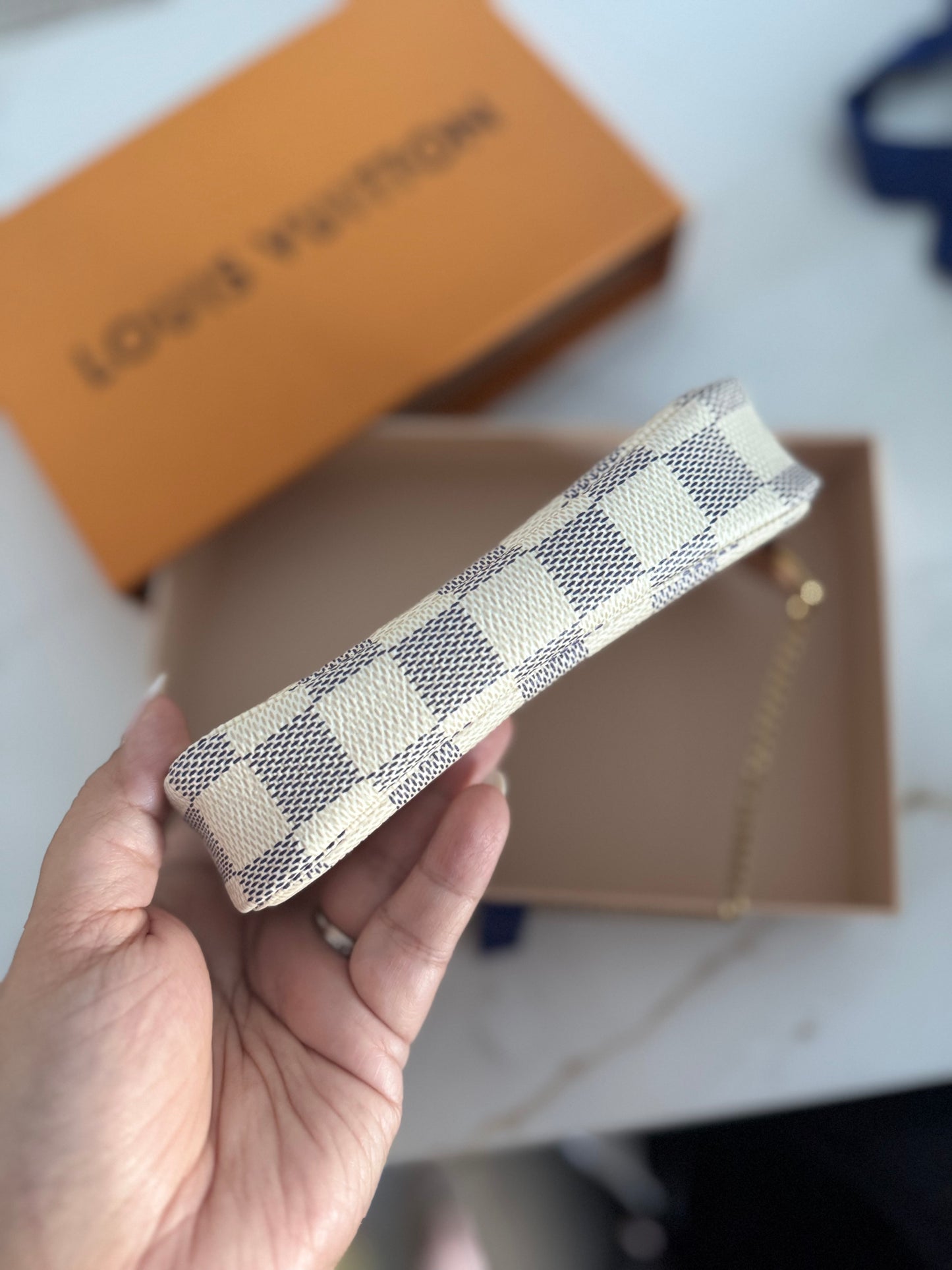 LOUIS VUITTON MINI POCHETTE IN DAMIER AZUR