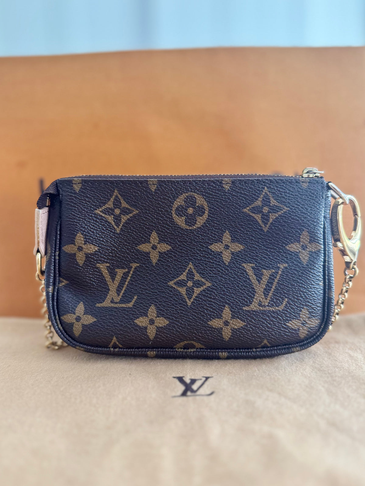Limited Edition Louis Vuitton Monogram Canvas '1 Rue Scribe, Paris' Mini Pochette Accessories Bag