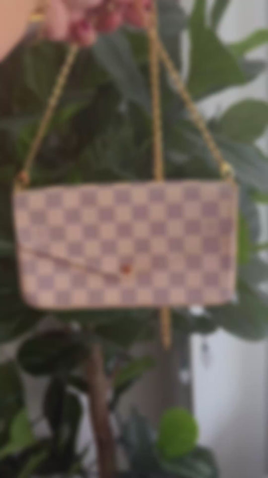 LOUIS VUITTON FELICIE POCHETTE IN DAMIER AZUR